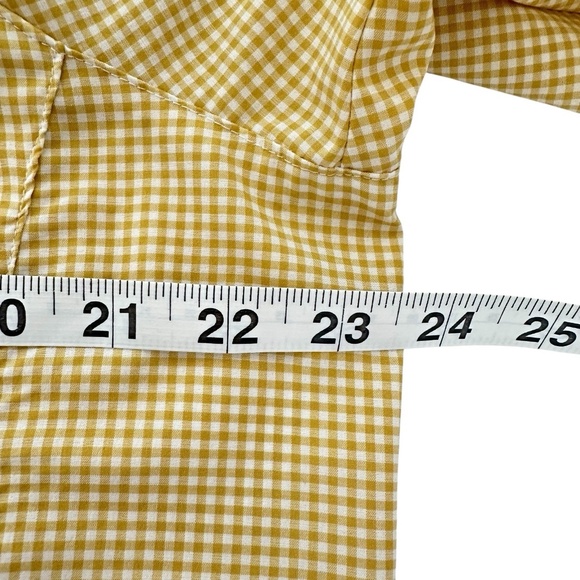 Ariat TEK Button-Up Shirt - Women’s XL -Yellow Gingham Check Vented Back Western - Picture 14 of 16